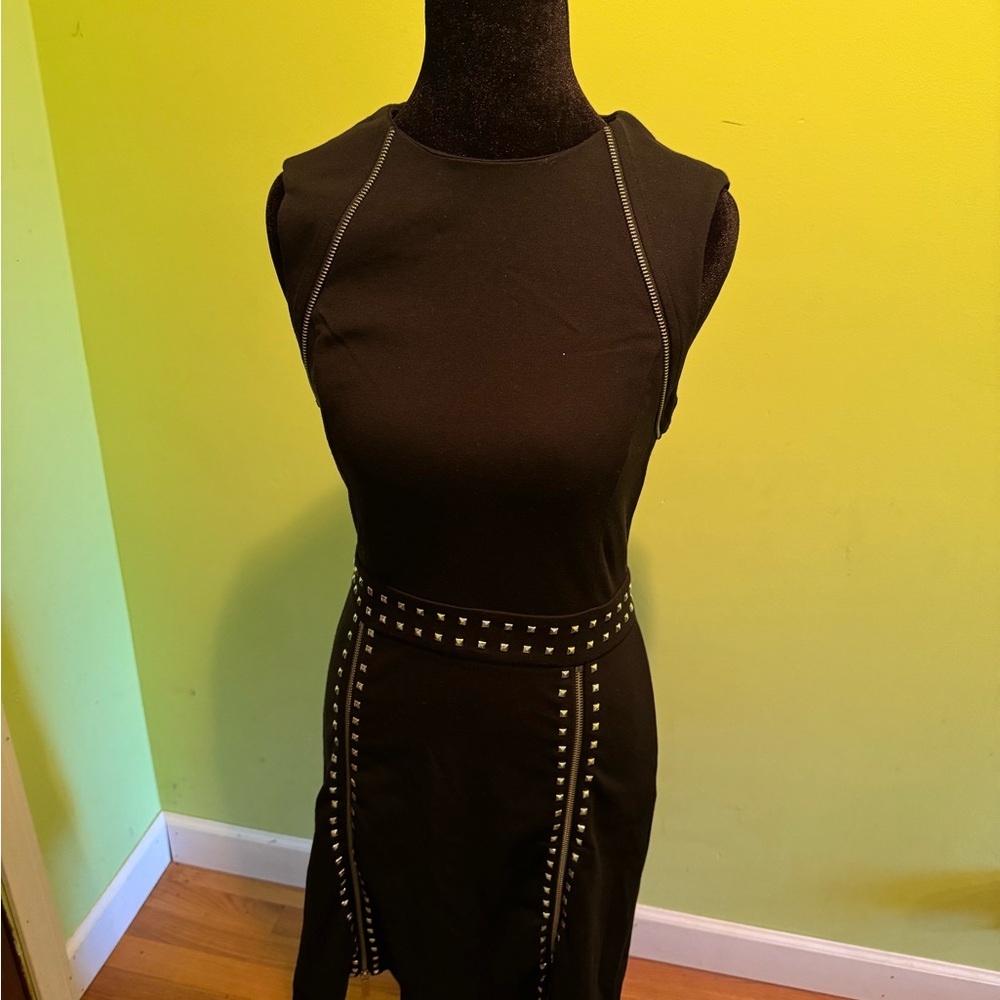 MICHAEL Michael Kors Black Studded Mini Dress